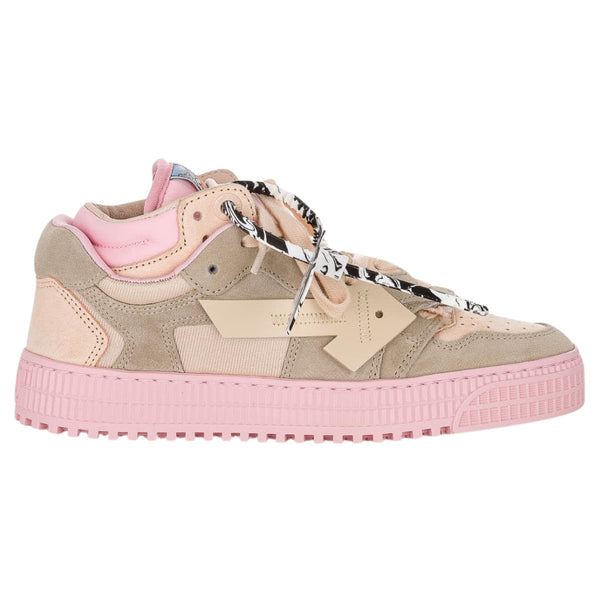 Off-White Floating Arrow Low-Top Pink Leather Sneakers OWIA181S21FAB0013005