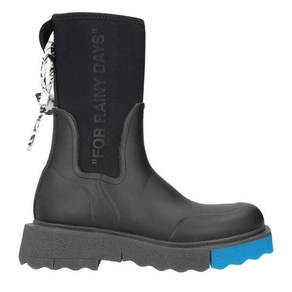Off-White New Rubber Neoprene Boot Black 36