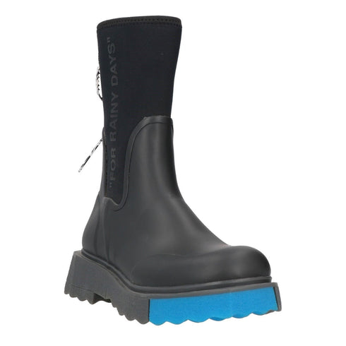 Off-White New Rubber Neoprene Boot Black 36
