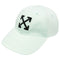 Off White Arrow Logo Baseball Cap Mint Green Hat