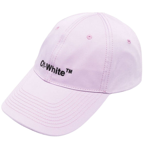 Off White Helvetica Logo Baseball Cap Purple Hat