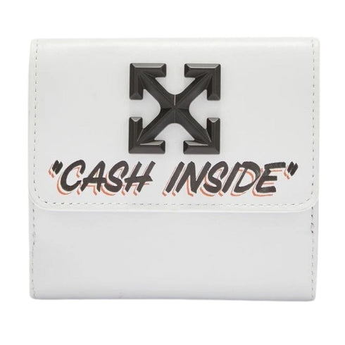 Off White Quote Logo White Jitney French Purse