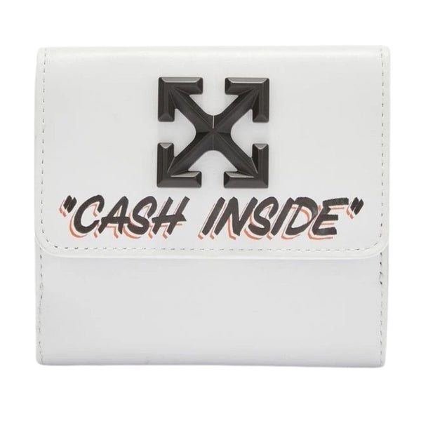 Off White Quote Logo White Jitney French Purse