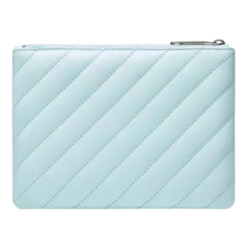 Off-White Jackhammer Flat Pouch Leather Blue Bag OWNS020S22LEA0014000