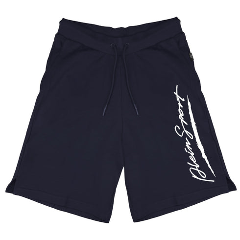 Plein Sport Large Signature Logo Navy Blue Shorts S