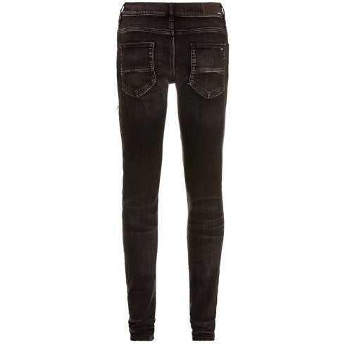 Amiri Leather Camo Mx1 Aged Black Jeans