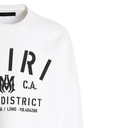 Amiri Stencil Logo White Sweatshirt M