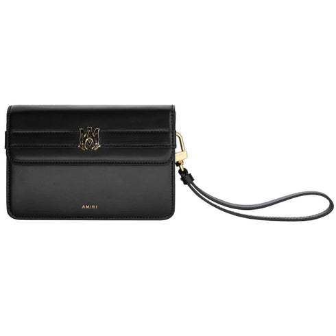 Amiri Calf "MA" Small Clutch Black Bag One Size