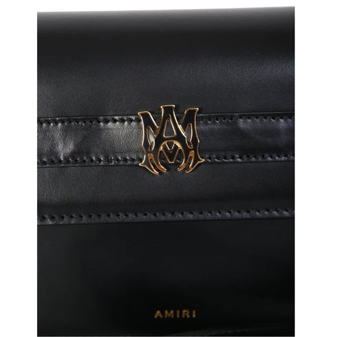 Amiri Calf "MA" Small Clutch Black Bag One Size