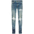 Amiri Mx1 Bleached Ma Honery Comb Indigo Blue Jeans Pf23Mds008 515 - Style Centre Wholesale
