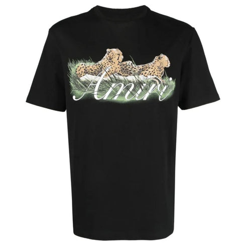 Amiri Cheetah Logo Black T-Shirt S