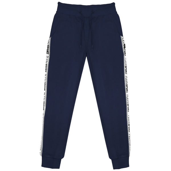 Plein Sport Branded Tape Navy Blue Sweatpants S