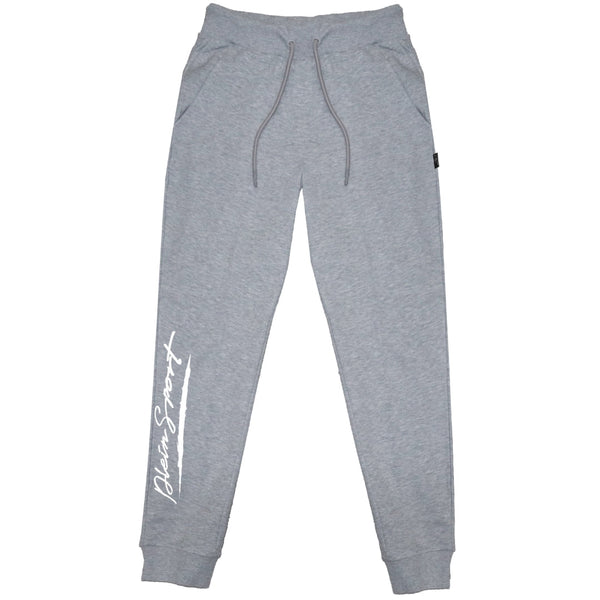 Plein Sport Large Signature Logo Grey Sweatpants S