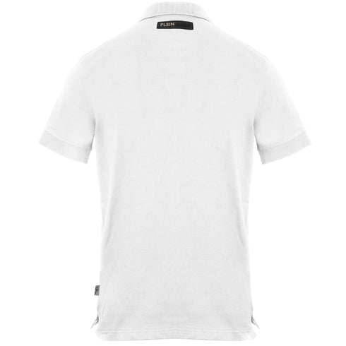 Plein Sport Equipment Logo White Polo Shirt S