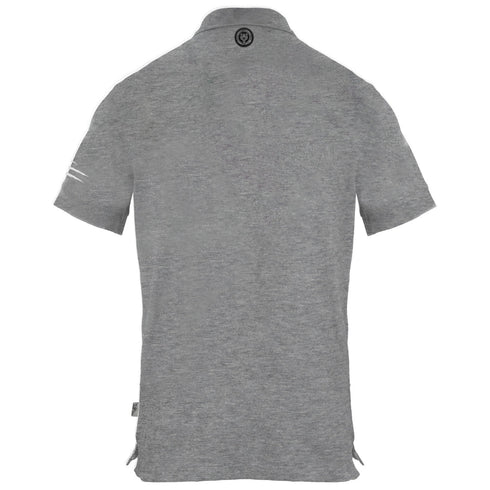 Plein Sport Circle Emblem Logo Grey Polo Shirt S