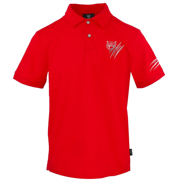 Plein Sport Small Tiger Scratch Logo Red Polo Shirt S