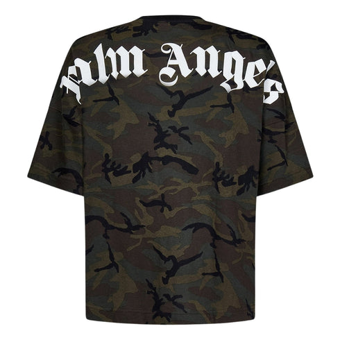 Palm Angels Camo Classic Logo Oversize Tee Military XS