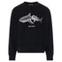 Palm Angels Split Shark Branded Logo Black Sweatshirt S