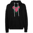 Palm Angels Spray Heart Design Black Hoodie S