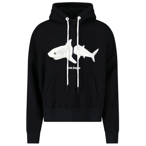 Palm Angels Kill The Shark Logo Black Hoodie