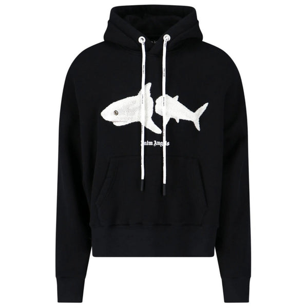Palm Angels Kill The Shark Logo Black Hoodie
