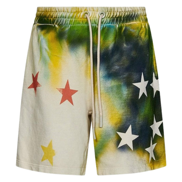 Palm Angels Sprayed Stars Vint Sweatshorts White S