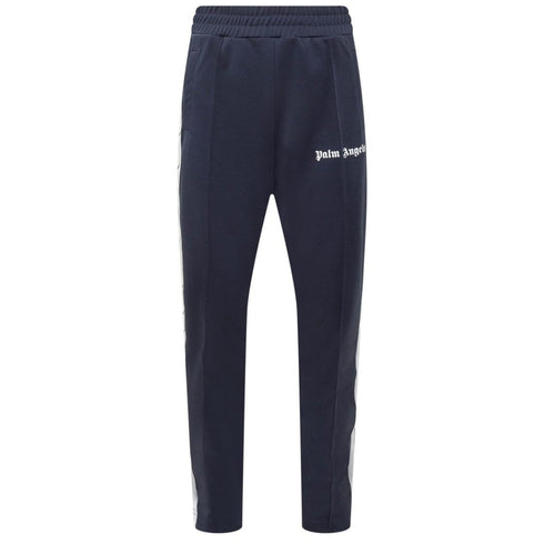 Palm Angels White Striped Classic Navy Blue Track Sweatpants S