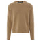 Palm Angels Curved Logo Beige Knitted Jumper S
