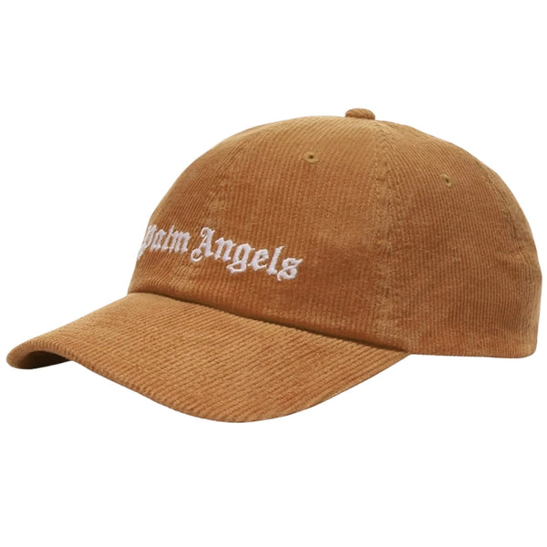 Palm Angels Logo Corduroy Brown Cap