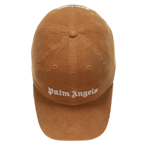 Palm Angels Logo Corduroy Brown Cap