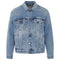 Palm Angels Back Logo Blue Over Denim Jacket