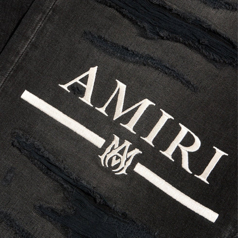 Amiri MA Bar Logo Straight Fit Aged Black Denim Jeans W31 L32 / 32L