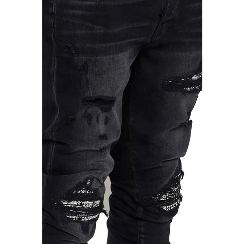 Amiri Boucle Mx1 Aged Black Jeans