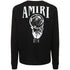 Amiri Crystal Ball Logo Long Sleeved Black T Shirt