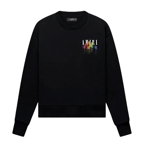 Amiri MA Drip Collage Logo Black Sweatshirt XS