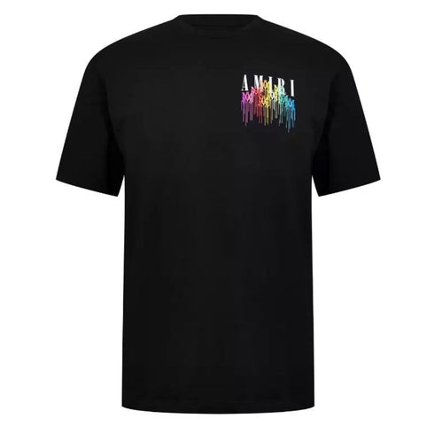 Amiri MA Drip Collage Design Black T-Shirt XS