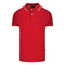 Aquascutum London Tipped Red Polo Shirt QMP051