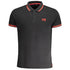 Cavalli Class Tipped Collar Red Logo Black Polo Shirt m