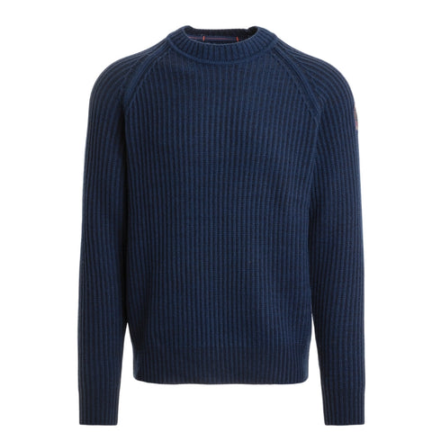 Parajumpers RIK PMKNRB03 241 Peacot Navy Blue Crewneck Sweater Mens L