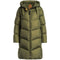 Parajumpers RINDOU PWPUHF33 356 Rosemary GREEN LONG HOODED DOWN JACKET Womens S