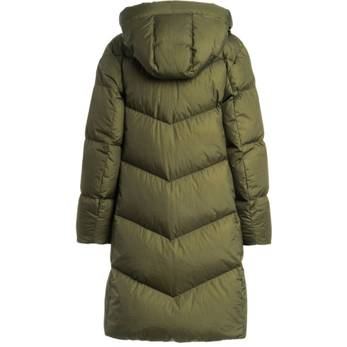 Parajumpers RINDOU PWPUHF33 356 Rosemary GREEN LONG HOODED DOWN JACKET Womens S
