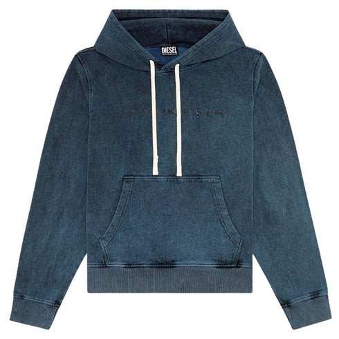 DIESEL S-GINN-HOOD-E1 8MU DARK GREY HOODED JUMPER MALE M
