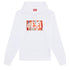 Diesel Torn Logo White Hoodie XS