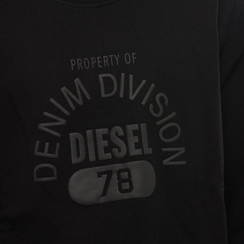 Diesel Denim Division Logo Black Sweatshirt-GINN LOGO E17 FELPA 9XX