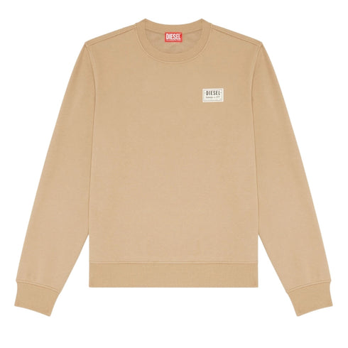 Diesel Small Patch Logo Beige Sweatshirt S