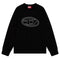 Diesel Double Destroyed Logo Black Sweatshirt M