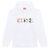 Diesel Double Destroyed Logo White Hoodie S