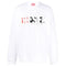 Diesel Double Destroyed Logo White Sweatshirt S