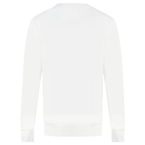 Diesel Double Destroyed Logo White Sweatshirt S