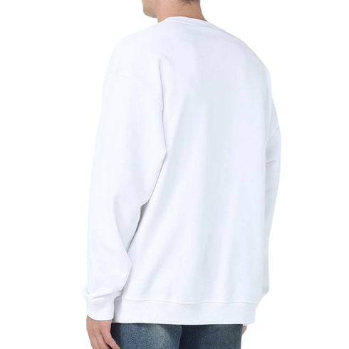 Diesel Double Destroyed Logo White Sweatshirt S
